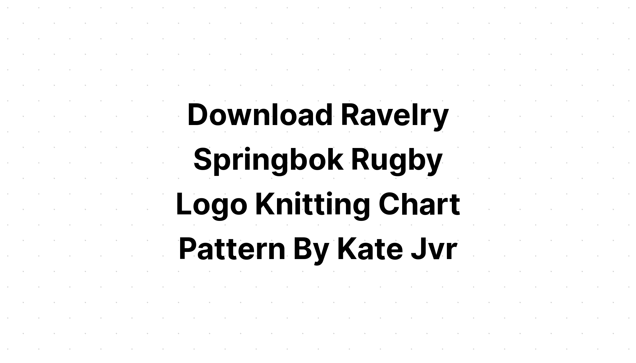 Download Springbok Rugby SVG File